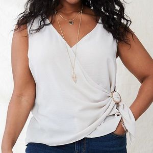 Women’s Plus Size 4X Wrap Front Ring Tank